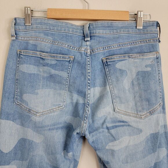 rag & bone Jeans Cate Mid-Rise Faded Camo Ankle Skinny Denim Womens 29 Preppy - Picture 5 of 13